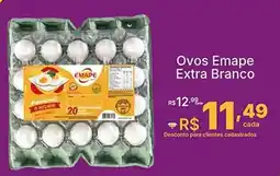 Super Lagoa Ovos Emape Extra Branco oferta