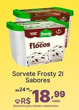 Super Lagoa Sorvete Frosty Sabores oferta
