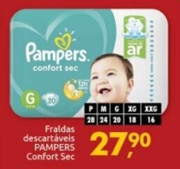 Supermercados Nori Fraldas Descartaveis Pampers Confort Sec oferta