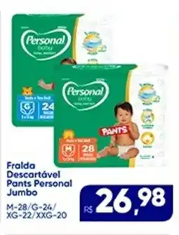 Rebouças Supermercados Fralda Descartável Pants Personal Jumbo oferta
