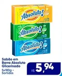 Rebouças Supermercados Sabão em Barra Absoluto Glicerinado oferta
