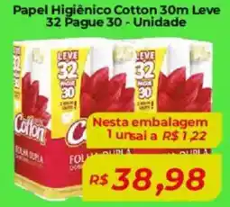 Mart Minas Papel Higiênico Cotton 30m oferta