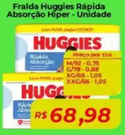 Mart Minas Fralda Huggies Rápida Absorção Hiper - Unidade oferta