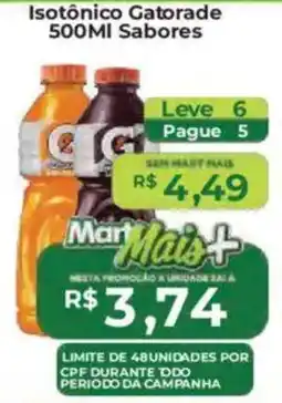 Mart Minas Isotônico Gatorade Sabores oferta
