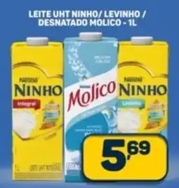 Dom Atacadista Leite uht ninho/levinho / desnatado molico oferta