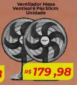 Mart Minas Ventilador Mesa Ventisol 6 Pás 50cm Unidade oferta