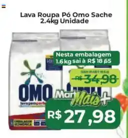 Mart Minas Lava Roupa Pó Omo Sache Unidade oferta