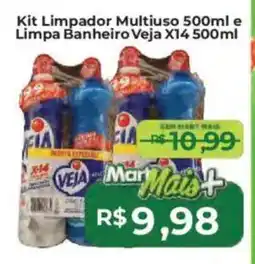 Mart Minas Kit Limpador Multiuso e Limpa Banheiro Veja X14 oferta