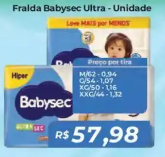 Mart Minas Fralda Babysec Ultra - Unidade oferta