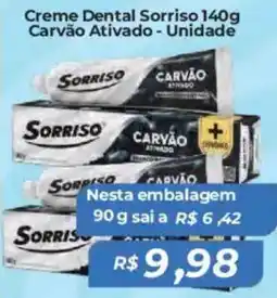 Mart Minas Creme Dental Sorriso Carvão Ativado - Unidade oferta