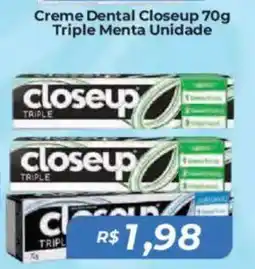 Mart Minas Creme Dental Closeup Triple Menta Unidade oferta