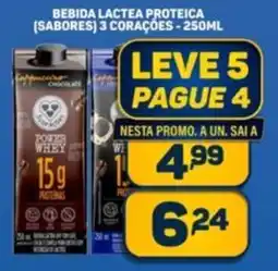 Dom Atacadista Bebida lactea proteica (sabores) 3 corações oferta