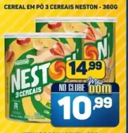 Dom Atacadista Cereal em pó 3 cereais neston oferta