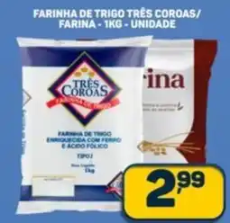 Dom Atacadista Farinha de trigo très coroas/ farinafarina de trigo enriquecida com ferro unidade oferta