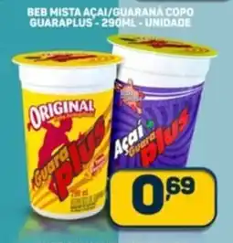 Dom Atacadista Beb mista açai/guaraná copo guaraplusGuara unidade oferta