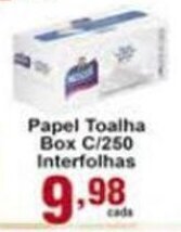 Rossi Supermercado Papel Toalha Box c/250 Interfolhas oferta