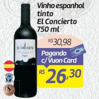 Comper Vinho Espanhol Tinto El Concierto 750ml oferta