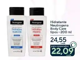 Coop Hidratante Neutrogena Body Care tipos oferta