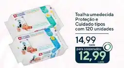 Coop Toalha umedecida Proteção e Cuidado tipos oferta