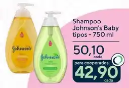 Coop Shampoo Johnson's Baby tipos oferta