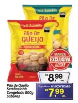 Fort Atacadista Pão de Queijo Sertãozinho Congelado Sabores oferta