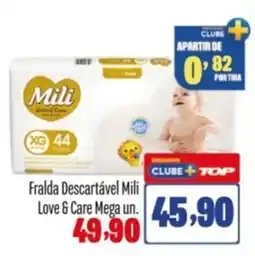 Rede Top Fralda Descartável Mili Love & Care Mega un. oferta