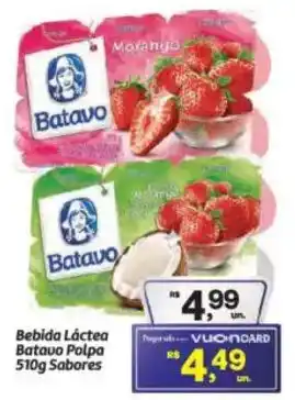 Fort Atacadista Bebida Láctea Batavo Polpa Sabores oferta