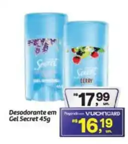 Fort Atacadista Desodorante em Gel Secret oferta