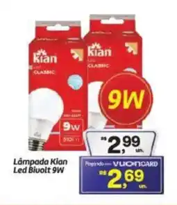 Fort Atacadista Lâmpada Kian Led Bivolt 9W oferta