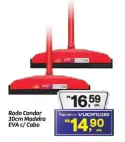 Fort Atacadista Rodo Condor 30cm Madeira EVA C/Cabo oferta