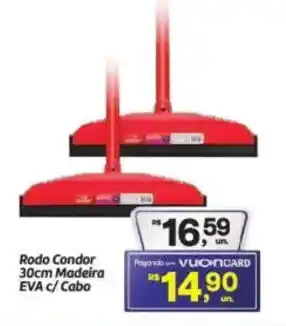 Fort Atacadista Rodo Condor 30cm Madeira EVA C/Cabo oferta