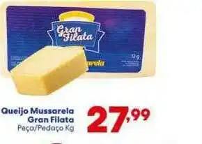 Barracão Supermercado Queijo Mussarela Gran Filata Peça Pedaço Kg oferta