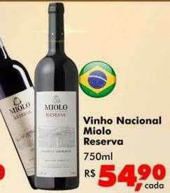 Big Box Vinho Nacional Miolo Reserva oferta