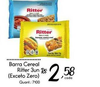 Giassi Supermercados Barra Cereal Ritter oferta