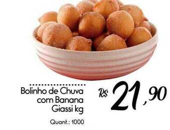 Giassi Supermercados Bolinho De Chuva Com Banana Giassi Kg oferta