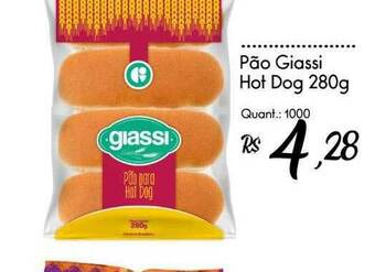 Giassi Supermercados Pão Giassi Hot Dog oferta