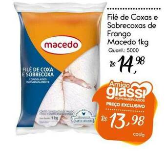 Giassi Supermercados Filé De Coxas E Sobrecoxas De Frango Macedo oferta