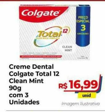 Hiper Moreira Creme Dental Colgate Total 12 Clean Mint oferta