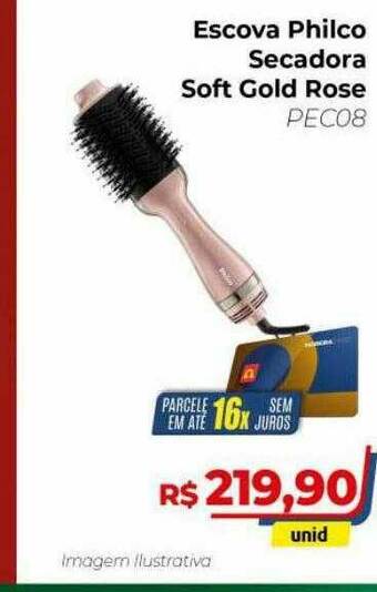 Escova Philco Secadora Soft Gold Rose
