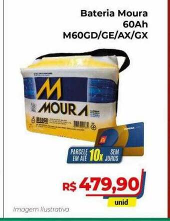 Bateria Moura 60ah M60gd Ge Ax Gx