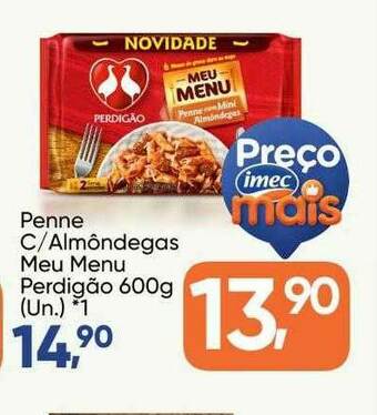 Imec Supermercados Penne C Almôndegas Meu Menu Perdigão oferta