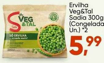 Imec Supermercados Ervilha Veg&tal Sadia Congelada oferta