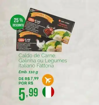 Oba Hortifruti Caldo De Carne Galinha Ou Legumes Italiano Fattoria oferta