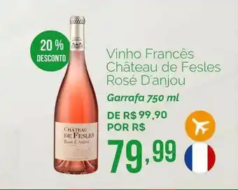 Oba Hortifruti Vinho Francês Château De Fesles Rosé D'anjou 20% Desconto oferta