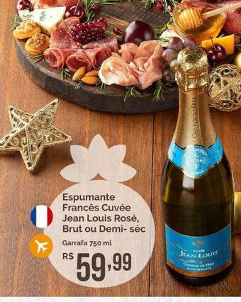 Oba Hortifruti Espumante Francês Cuvée Jean Louis Rosé Brut Ou Demi-sec oferta