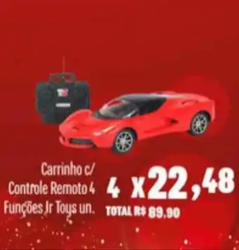 Carrinho C Controle Remoto 4 Funções Jr Toys