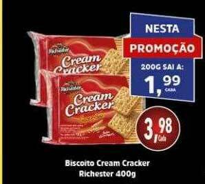 Supermercados Campeão Biscoito Cream Cracker Richester oferta
