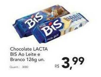Supermercados Koch Chocolate Lacta Bis Ao Leite E Branco oferta