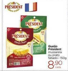 Queijo Président Mussarela Ou Prato Fatiado