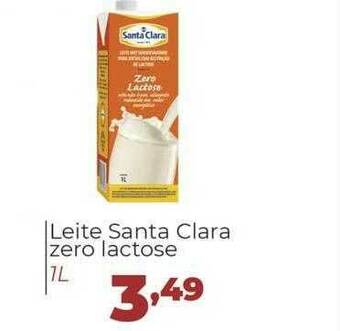Super Nicolini Leite Santa Clara Zero Lactose oferta